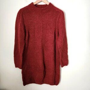 Nation LTD | Shane Alpaca & Wool Blend Sweater Dress in Rust - Size M